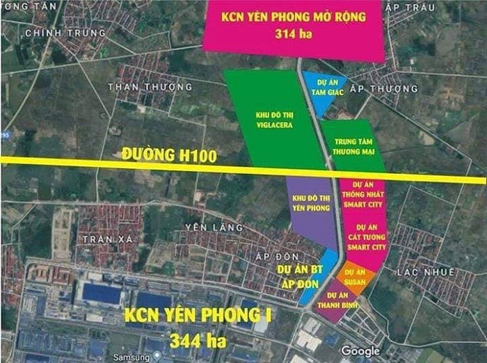 Yên Phong - Bắc Ninh đang có những dự án Bất Động Sản nào?